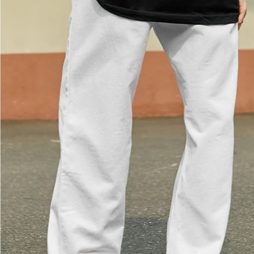 Men's Relaxed Fit White Jeans
